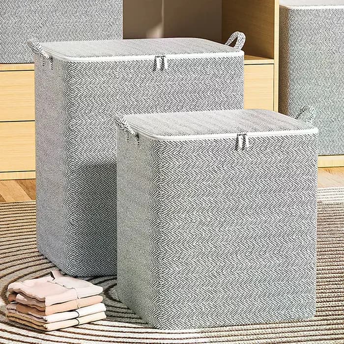 Sac de rangement pour vêtements de grande capacité avec poignée robuste pour la literie et les couvertures