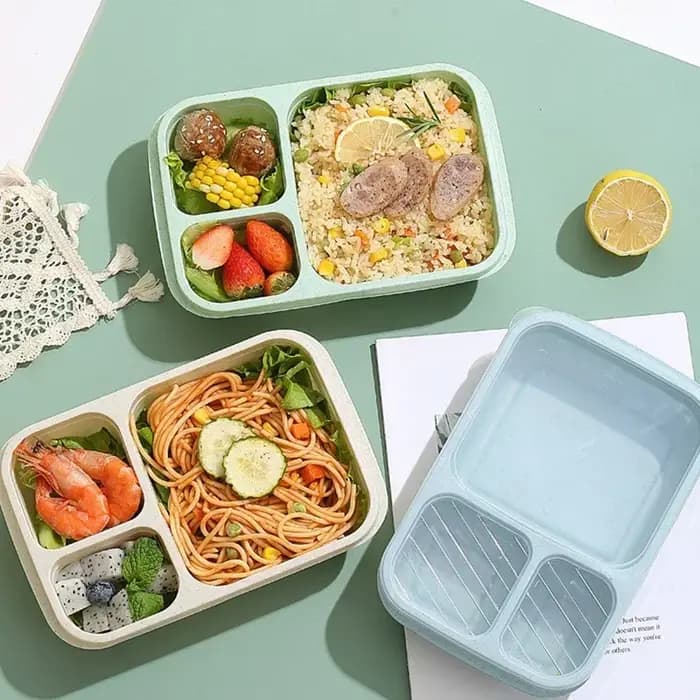 Boîte à lunch réutilisable à 3 compartiments