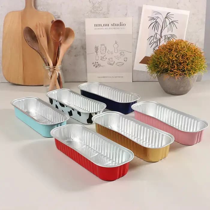 Boîte à gâteaux rectangulaire en aluminium de 200ml