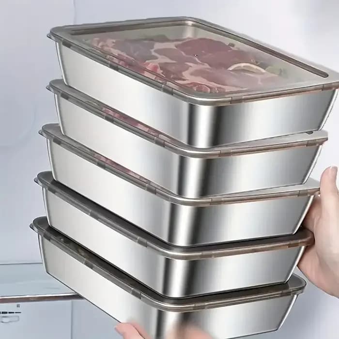 Ensemble de contenants alimentaires en acier inoxydable