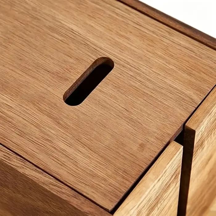 Boîte de rangement pour câbles en bois