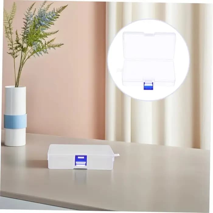 5 boîtes de rangement en plastique transparentes pour petits objets