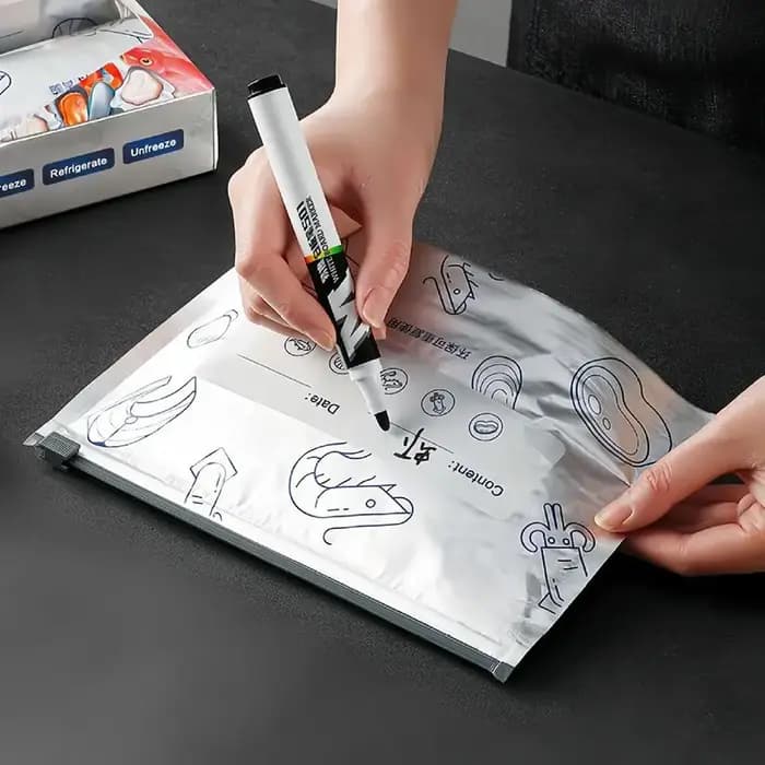 Sacs de conservation en aluminium, organisateurs scellés pour congélateur, emballages alimentaires réutilisables, sacs anti-odeurs pour garde-manger, essentiels de cuisine