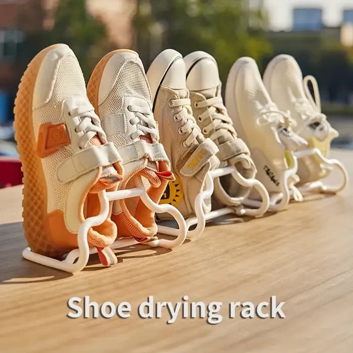 Étagère à chaussures 2 pièces avec un design à double crochet