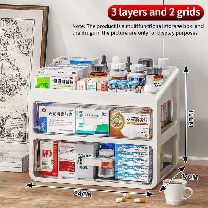 Boîte de rangement multifonctionnelle pour médicaments