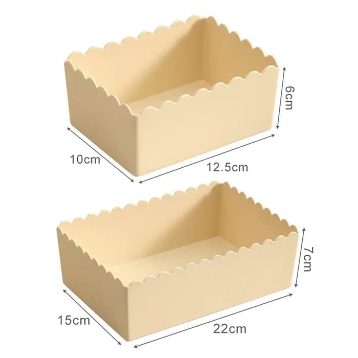 Lot de 2 boîtes de rangement unies pour articles divers