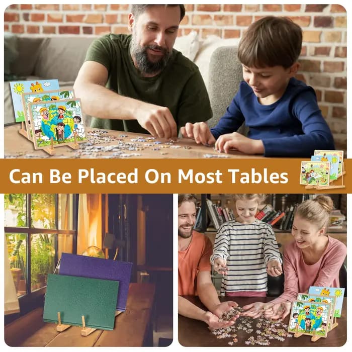 Étagère de rangement en bois pour puzzle