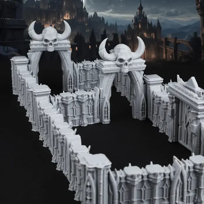 Ensemble de terrain miniature RPG Darkness Wall