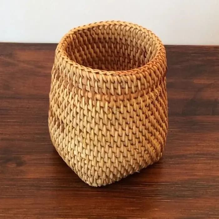 Organisateur de baguettes en rotin pour la maison, pelle, cuillères, couteaux à dîner, fourchettes, vaisselle, boîte de rangement, paniers de rangement