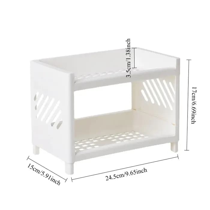 Étagère de rangement en plastique Double couche