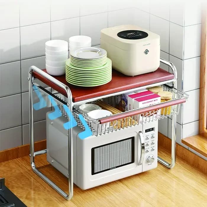 Support de rangement pour four à micro-ondes avec tiroirs