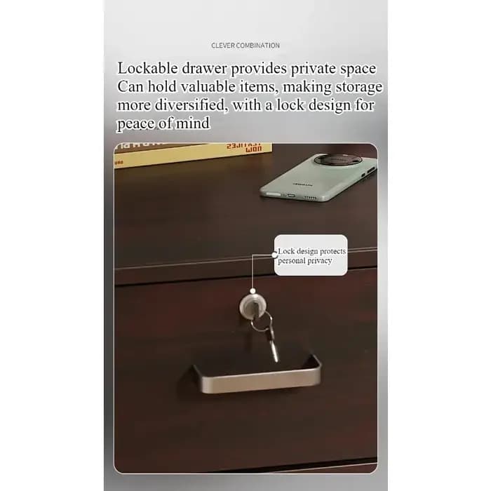 Armoire à dossiers amovible avec serrure