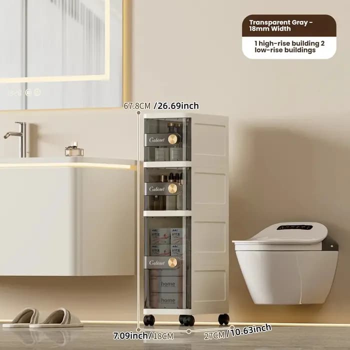 Meuble de rangement pour niche de salle de bain
