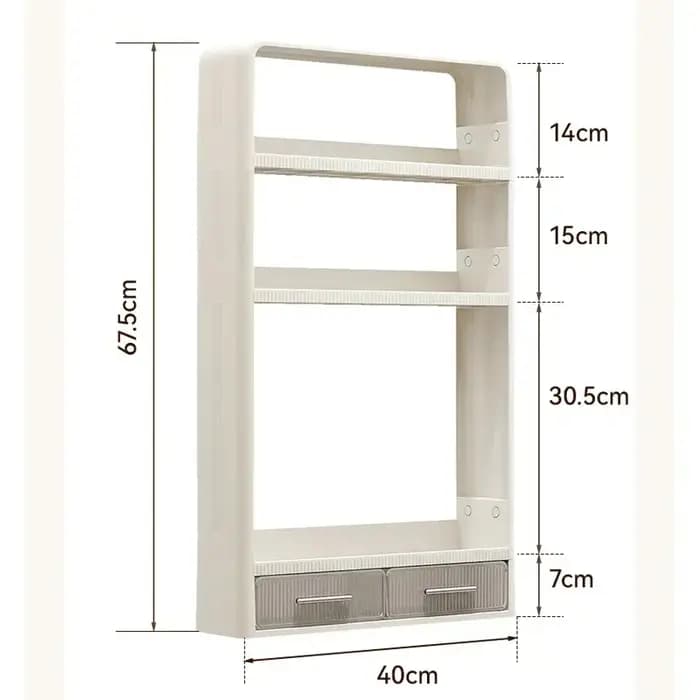 HOStorage T1 HOWash-Table Murale Non Perforée pour Stockage de Produits de Soins de la Peau