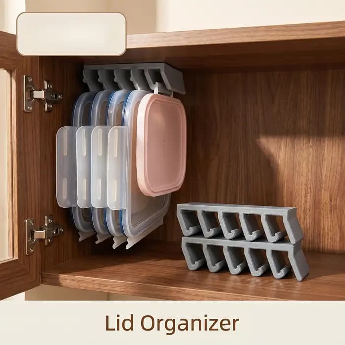 Support mural multi-emplacements robuste pour couvercles de cuisine