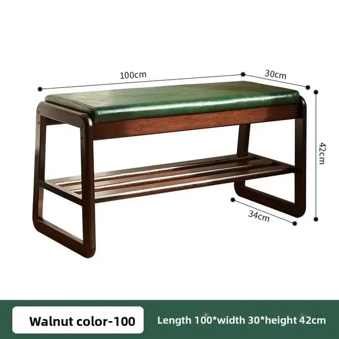 Tabouret à chaussures en bois massif pour la maison