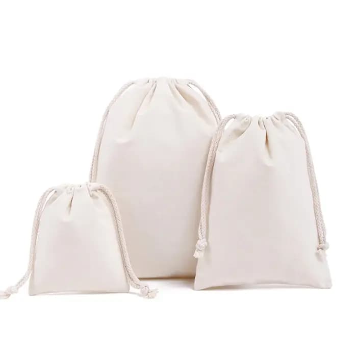 Sac à cordon en toile, sac de rangement de couleur, sac de rangement en coton, fourre-tout Portable,