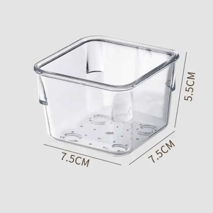 Organisateurs de tiroirs en plastique transparent, séparateurs de bureau, bacs, commode de maison, b