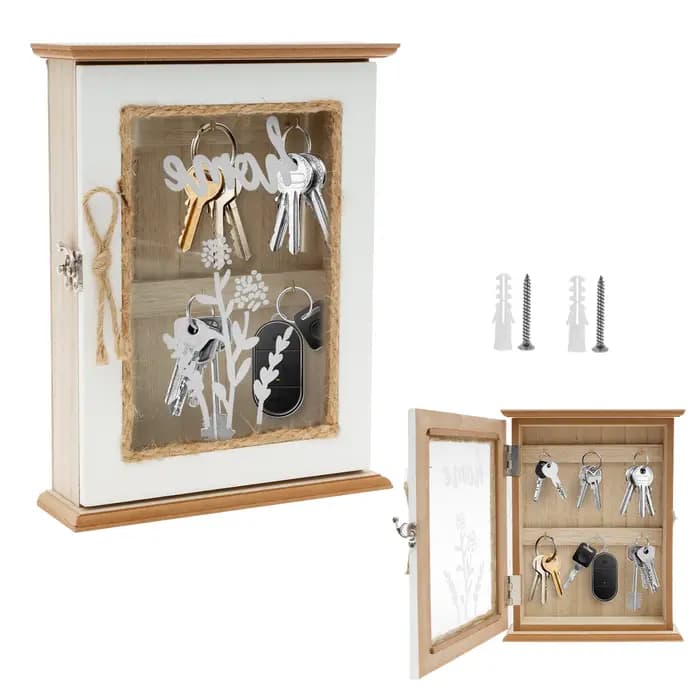 Boîte à clés en bois, armoire de rangement