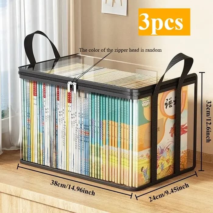 Boîtes de rangement transparentes avec couvercle rabattable