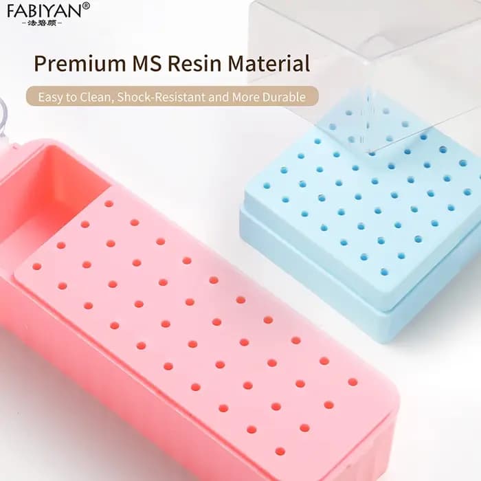 Boîte de rangement vide pour 49 embouts de perceuse à ongles