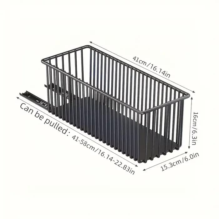Panier organisateur d'armoire extractible sous l'évier