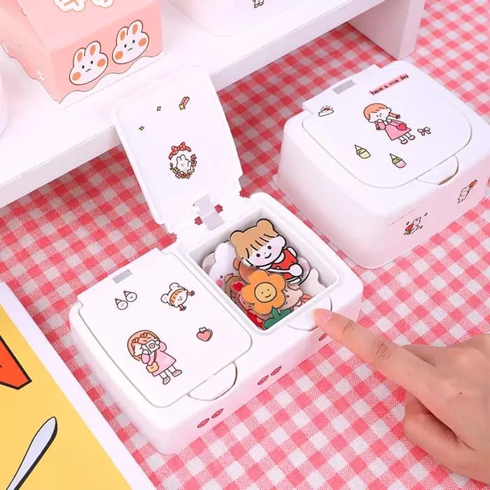 Boîte de rangement de bureau à boutons Ins