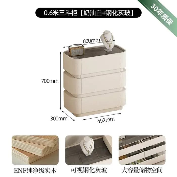 Meuble de rangement en bois avec vitrine pour objets de collection, style Lumières Nordiques, pour c