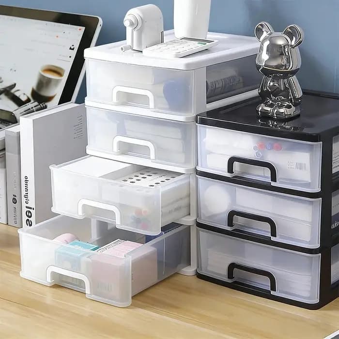Boîte de rangement de bureau à 2-4 niveaux avec tiroirs