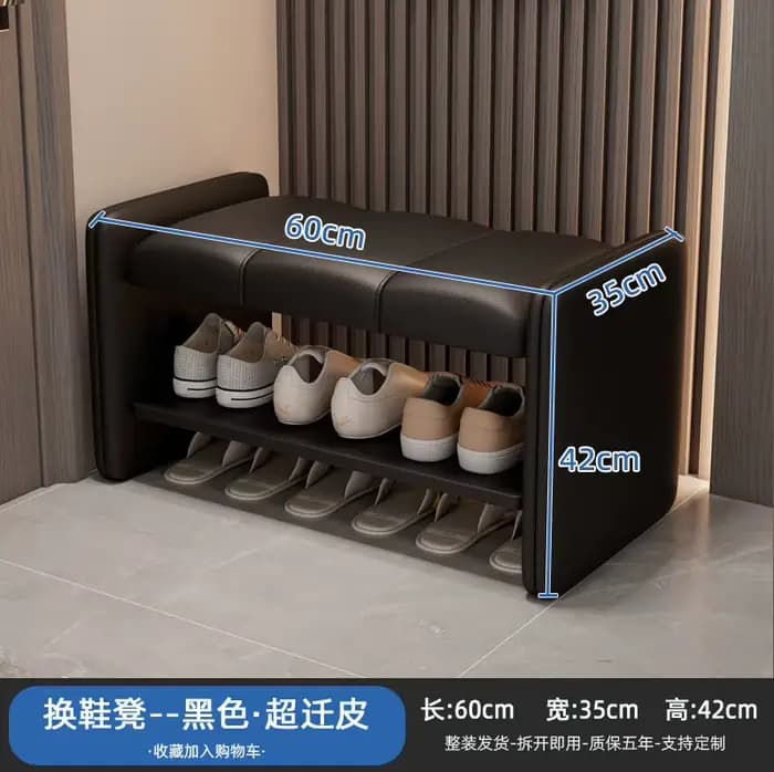 Banc à chaussures moderne pour chambre à coucher, bureau, appartement, style italien minimaliste, ra