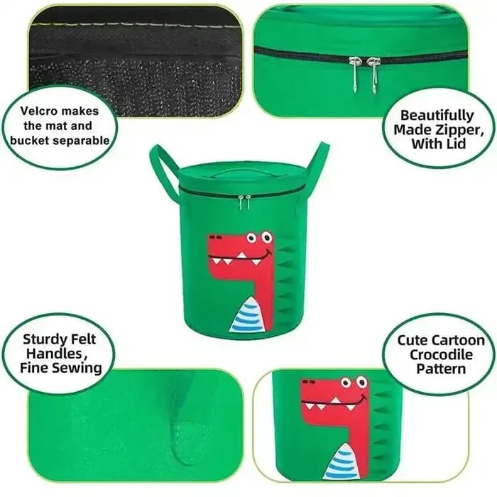 Sac de rangement pour jouets d'enfants avec couvercle