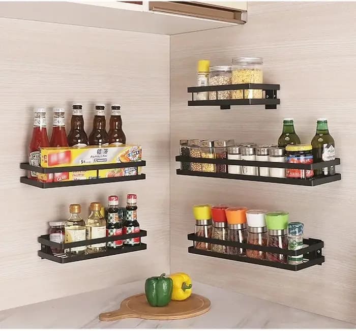 Étagère de rangement murale pour pots à épices