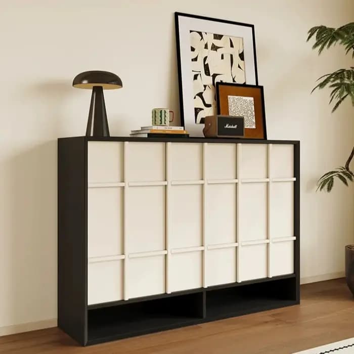 Meuble à chaussures en bois pour salon