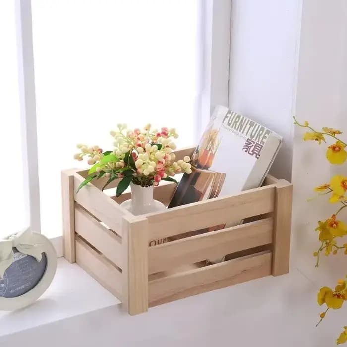 Lot de 12 petites caisses en bois non finies de 12