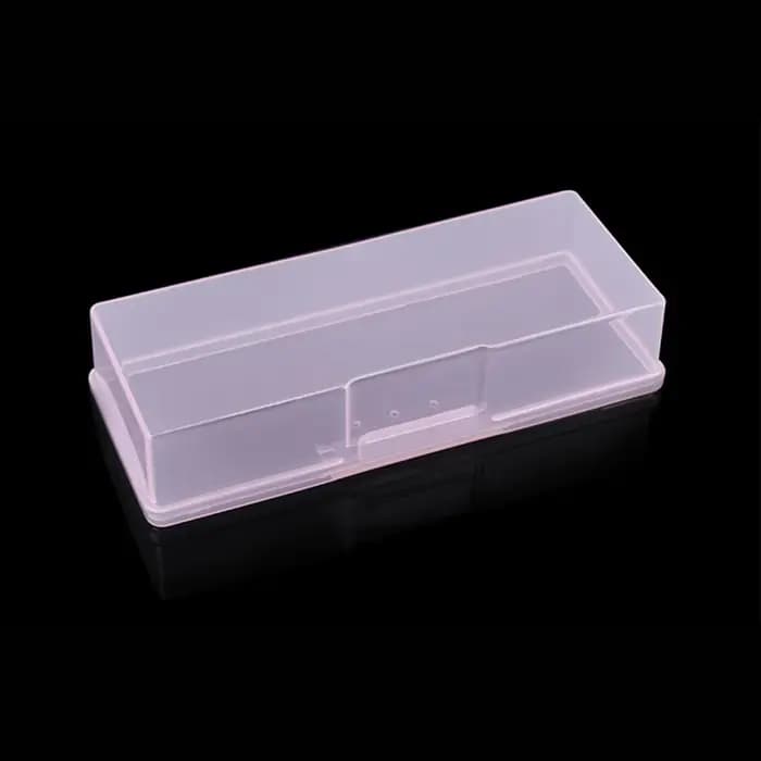 Boîte de rangement rectangulaire en plastique Transparent pour Nail Art