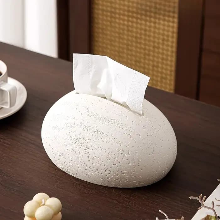 Boîte à mouchoirs en travertin