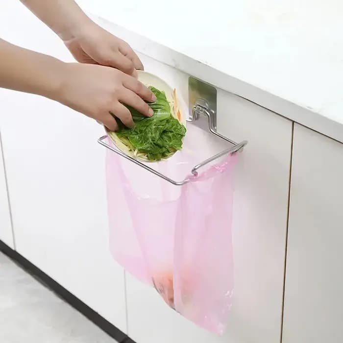 Support de sac poubelle de cuisine en acier inoxydable