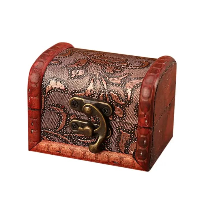 Boîte à bijoux Vintage en bois faite à la main