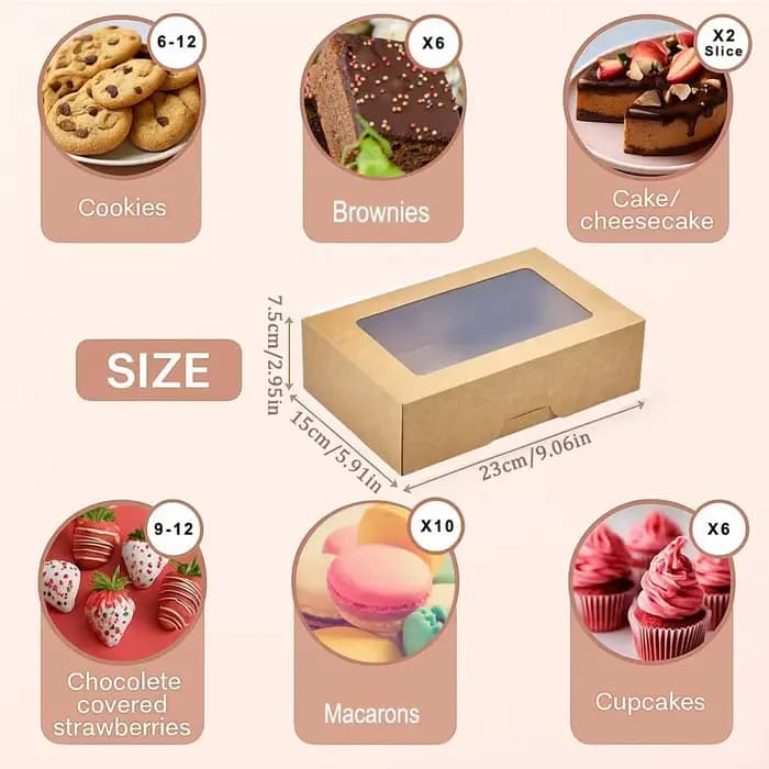 Boîtes à biscuits 10/20/30 compartiments avec fenêtre - boîtes à pain