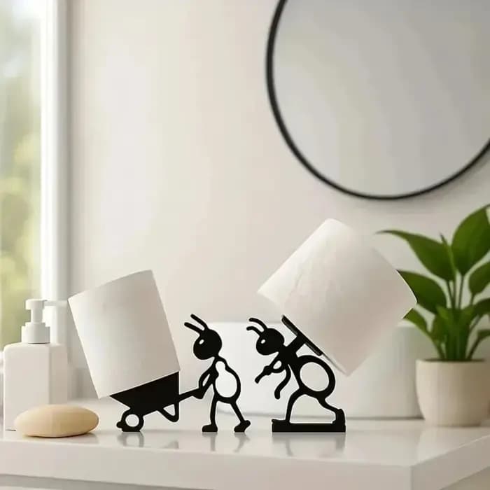 Porte-mouchoirs en forme d'animal mignon et simple - Porte-rouleau de papier minimaliste et pratique