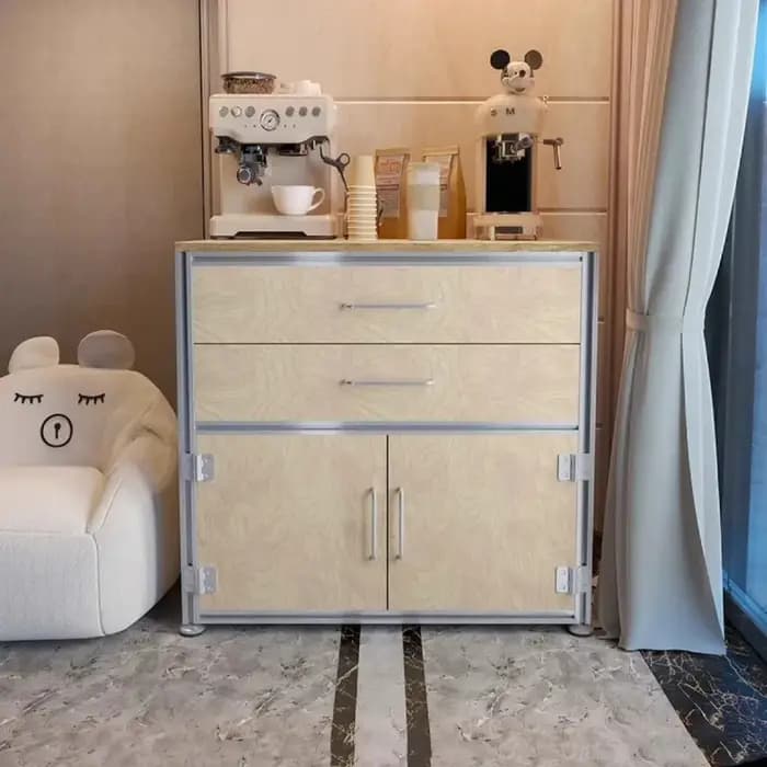 Créez un coin de café curatif à la maison! L'armoire de rangement à vent en bois est trop valieuse