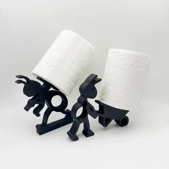 Porte-mouchoirs en forme d'animal mignon et simple - Porte-rouleau de papier minimaliste et pratique