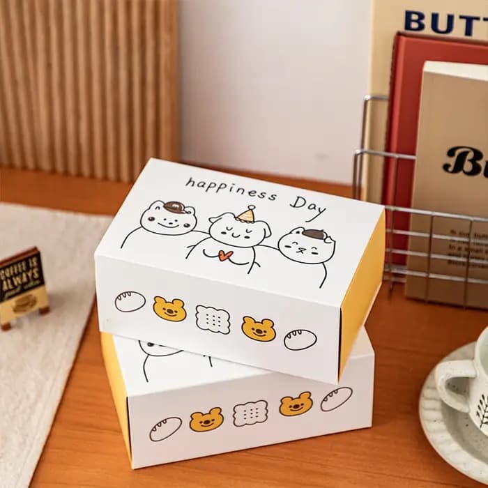 Dessin animé flocon de neige croustillant scones boîte d'emballage tiroir bonbons Biscuit Cookie cadeau