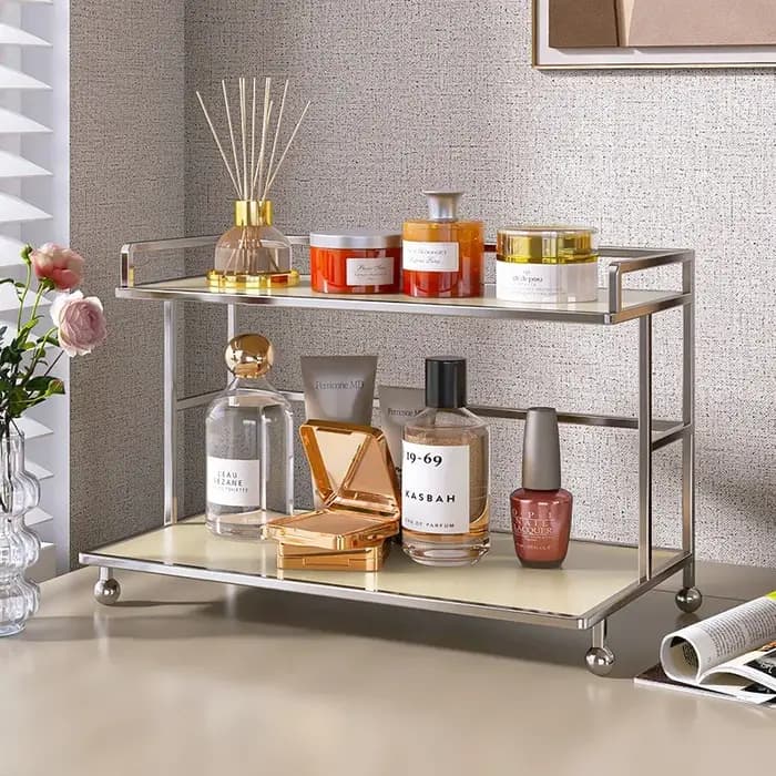 Support de rangement en couches de bureau en métal