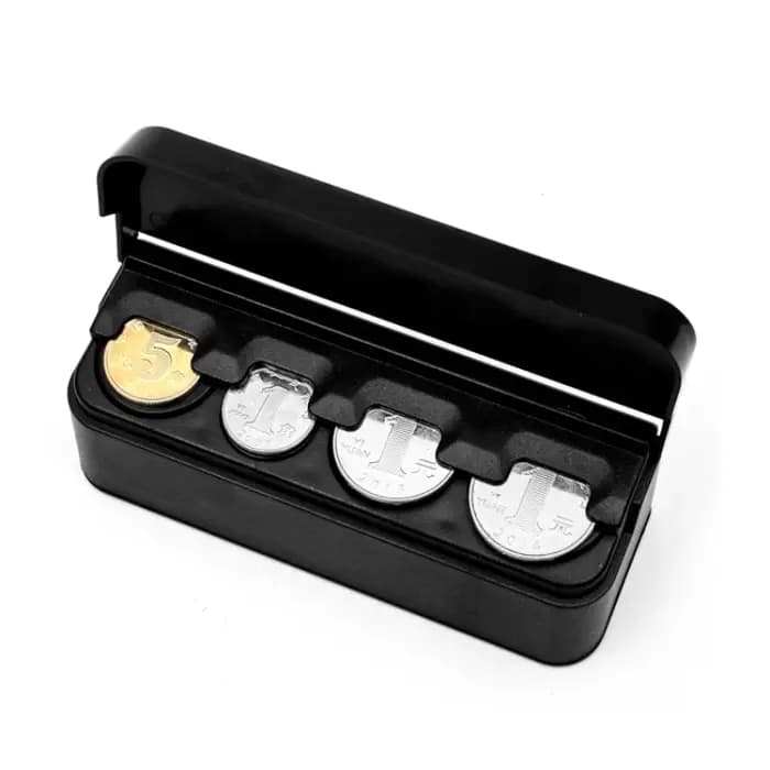 Boîte de rangement de pièces de monnaie intérieure de voiture