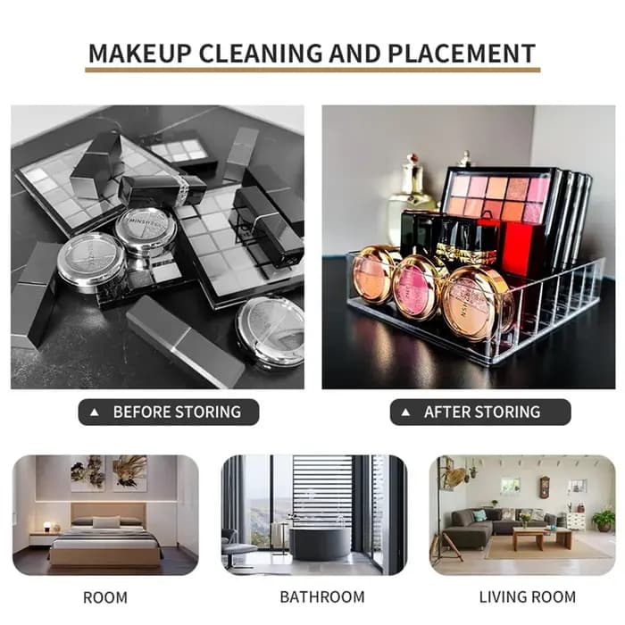 Boîte de rangement d'outils de maquillage à 7 grilles