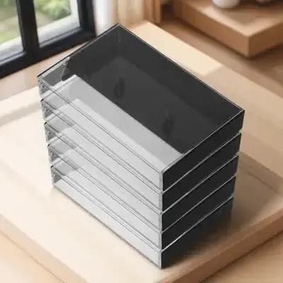 Boîte de rangement de ruban de Cassette Vintage en plastique transparent