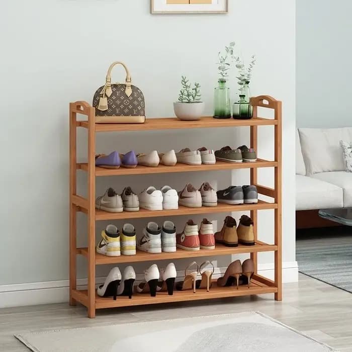 Organiseur de chaussures en bois à 4-8 niveaux