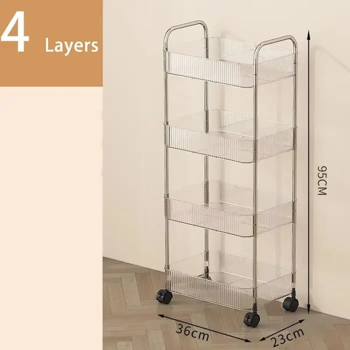 Étagère mobile à roulettes, chariot de rangement multi-niveaux pour la maison, pour collations, cosm
