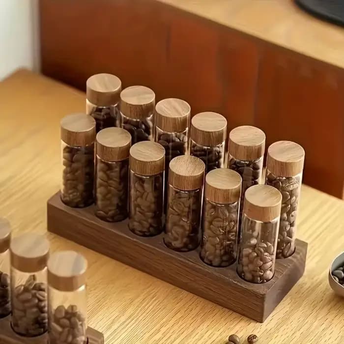 Support de Bouteilles d'Huiles Essentielles Robuste en Bois Naturel Grande Capacité Présentoir de Parfums Polyvalent à 6 ou 12 Emplacements pour Bureau